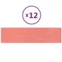 Wall panels 12 pcs pink velvet 60x15 cm 1.08 m² by vidaXL, Wall covering - Ref: Foro24-343838, Price: 30,73 €, Discount: %