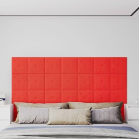 Wandpaneele 12 Stück rotes Kunstleder 30x30 cm 1,08 m² von vidaXL, Wandverkleidung - Ref: Foro24-343976, Preis: 34,17 €, Raba...