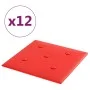 Wall panels 12 pcs red synthetic leather 30x30 cm 1.08 m² by vidaXL, Wall covering - Ref: Foro24-343976, Price: 33,84 €, Disc...