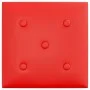Wall panels 12 pcs red synthetic leather 30x30 cm 1.08 m² by vidaXL, Wall covering - Ref: Foro24-343976, Price: 33,84 €, Disc...