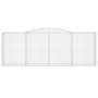 Cestas gaviones 6 uds forma de arco hierro 400x50x140/160 cm
