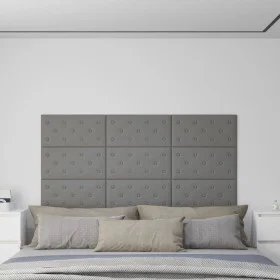 Wandpaneele 12 Stück graues Kunstleder 60x30 cm 2,16 m² von vidaXL, Wandverkleidung - Ref: Foro24-343991, Preis: 54,80 €, Rab...