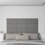 Wall panels 12 pcs gray synthetic leather 60x30 cm 2.16 m² by vidaXL, Wall covering - Ref: Foro24-343991, Price: 54,79 €, Dis...