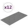 Wall panels 12 pcs gray synthetic leather 60x30 cm 2.16 m² by vidaXL, Wall covering - Ref: Foro24-343991, Price: 54,79 €, Dis...