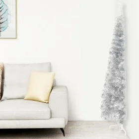 Artificial half Christmas tree with silver stand 240 cm by vidaXL, Christmas trees - Ref: Foro24-344598, Price: 20,79 €, Disc...