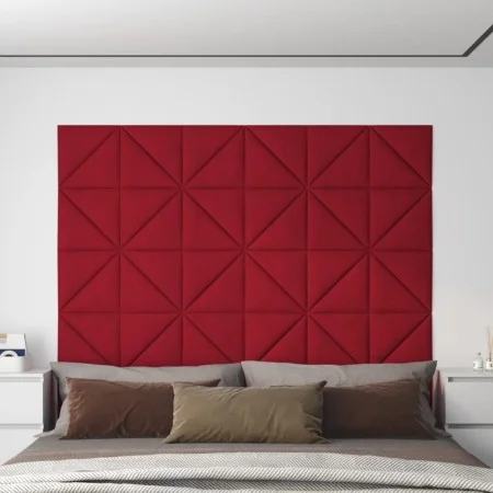 Wandpaneele 12 Stück roter Samt 30x30 cm 0,54 m² von vidaXL, Wandverkleidung - Ref: Foro24-343951, Preis: 25,47 €, Rabatt: %