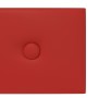 Paneles pared 12 uds cuero sintético rojo tinto 60x15 cm 1,08m²