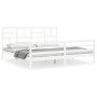 Weißer Massivholzbettrahmen mit Kopfteil 200x200cm von vidaXL, Betten und Lattenroste - Ref: Foro24-3194917, Preis: 154,59 €,...