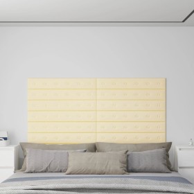 Wandpaneele 12 Stück Kunstleder Creme 90x15 cm 1,62 m² von vidaXL, Wandverkleidung - Ref: Foro24-343996, Preis: 34,17 €, Raba...