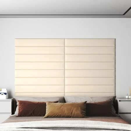 Wall panels 12 pcs cream velvet 90x15 cm 1.62 m² by vidaXL, Wall covering - Ref: Foro24-343899, Price: 65,87 €, Discount: %