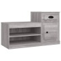 Shoe cabinet made of gray Sonoma plywood 100x42x60 cm by vidaXL, Shoe racks and shoe organizers - Ref: Foro24-816422, Price: ...