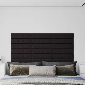 Wandpaneele 12 Stück schwarzes Kunstleder 60x15 cm 1,08 m² von vidaXL, Wandverkleidung - Ref: Foro24-343981, Preis: 28,10 €, ...