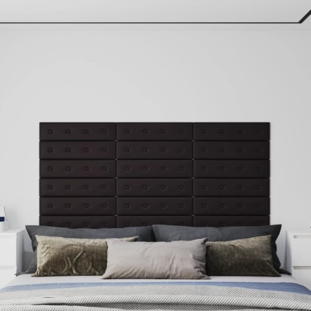 Wandpaneele 12 Stück schwarzes Kunstleder 60x15 cm 1,08 m² von vidaXL, Wandverkleidung - Ref: Foro24-343981, Preis: 28,33 €, ...
