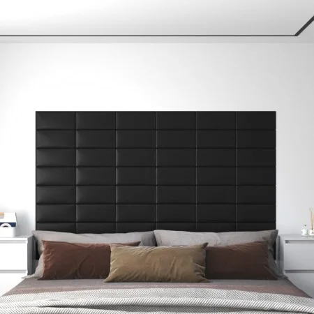 Wandpaneele 12 Stück schwarzes Kunstleder 30x15 cm 0,54 m² von vidaXL, Wandverkleidung - Ref: Foro24-343771, Preis: 32,74 €, ...