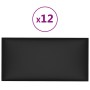 Wandpaneele 12 Stück schwarzes Kunstleder 30x15 cm 0,54 m² von vidaXL, Wandverkleidung - Ref: Foro24-343771, Preis: 33,37 €, ...