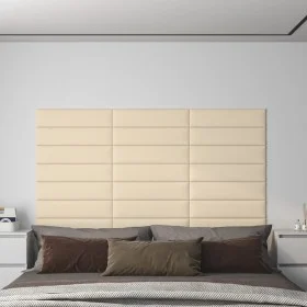 Wandpaneele 12 Stück cremefarbener Stoff 60x15 cm 1,08 m² von vidaXL, Wandverkleidung - Ref: Foro24-343816, Preis: 45,11 €, R...
