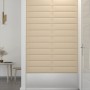 Paneles de pared 12 uds tela color crema 60x15 cm 1,08 m² de vidaXL, Recubrimiento de paredes - Ref: Foro24-343816, Precio: 4...