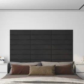Wandpaneele 12 Stück schwarzer Samt 60x15 cm 1,08 m² von vidaXL, Wandverkleidung - Ref: Foro24-343840, Preis: 48,13 €, Rabatt: %