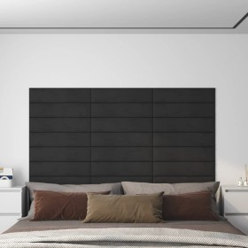 Wandpaneele 12 Stück schwarzer Samt 60x15 cm 1,08 m² von vidaXL, Wandverkleidung - Ref: Foro24-343840, Preis: 49,09 €, Rabatt: %