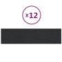 Paneles de pared 12 uds terciopelo negro 60x15 cm 1,08 m² de vidaXL, Recubrimiento de paredes - Ref: Foro24-343840, Precio: 3...