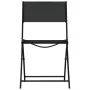 Klappbare Gartenstühle 4 Einheiten aus Stahl und schwarzem Textilene von vidaXL, Gartenstühle - Ref: Foro24-318767, Preis: 10...