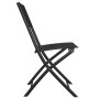 Klappbare Gartenstühle 4 Einheiten aus Stahl und schwarzem Textilene von vidaXL, Gartenstühle - Ref: Foro24-318767, Preis: 10...