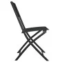 Sillas de jardín plegables 4 unidades acero y textilene negro de vidaXL, Sillas de jardín - Ref: Foro24-318767, Precio: 102,2...