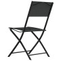 Folding garden chairs 4 units steel and black textilene by vidaXL, Garden chairs - Ref: Foro24-318767, Price: 104,82 €, Disco...