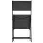 Folding garden chairs 4 units steel and black textilene by vidaXL, Garden chairs - Ref: Foro24-318767, Price: 104,82 €, Disco...