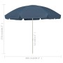 Sombrilla de playa azul 300 cm