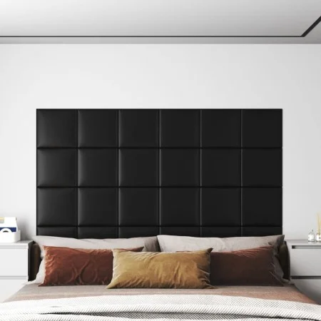 Wandpaneele 12 Stück schwarzes Kunstleder 30x30 cm 1,08 m² von vidaXL, Wandverkleidung - Ref: Foro24-343799, Preis: 43,23 €, ...