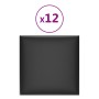 Wandpaneele 12 Stück schwarzes Kunstleder 30x30 cm 1,08 m² von vidaXL, Wandverkleidung - Ref: Foro24-343799, Preis: 43,23 €, ...