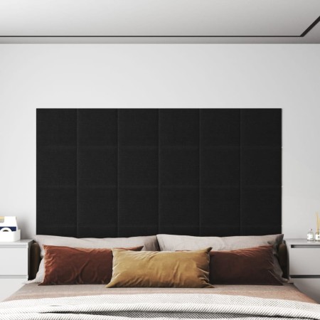 Wandpaneele 12 Stück schwarzer Stoff 30x30 cm 1,08 m² von vidaXL, Wandverkleidung - Ref: Foro24-343796, Preis: 39,43 €, Rabat...