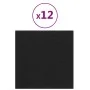 Wall panels 12 pcs black fabric 30x30 cm 1.08 m² by vidaXL, Wall covering - Ref: Foro24-343796, Price: 38,79 €, Discount: %