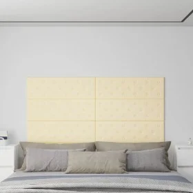 Wandpaneele 12 Stück Kunstleder creme 90x30 cm 3,24 m² von vidaXL, Wandverkleidung - Ref: Foro24-344003, Preis: 79,32 €, Raba...