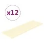 Paneles de pared 12 uds cuero sintético crema 90x30 cm 3,24 m² de vidaXL, Recubrimiento de paredes - Ref: Foro24-344003, Prec...