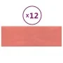 Wall panels 12 pcs pink velvet 90x30 cm 3.24 m² by vidaXL, Wall covering - Ref: Foro24-343922, Price: 66,26 €, Discount: %