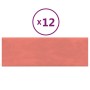 Wandpaneele 12 Stück rosa Samt 90x30 cm 3,24 m² von vidaXL, Wandverkleidung - Ref: Foro24-343922, Preis: 66,96 €, Rabatt: %