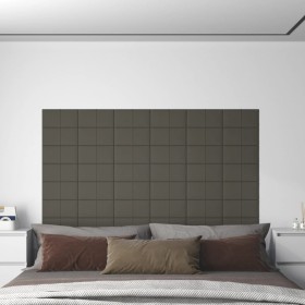 Paneles de pared 12 uds terciopelo gris oscuro 30x