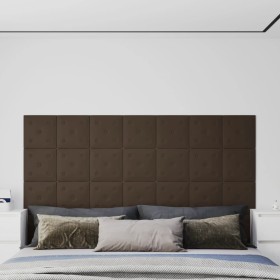 Paneles de pared 12 uds cuero sintético marrón 30x30 cm 1,08 m² by vidaXL, Wall covering - Ref: Foro24-343980, Price: 32,51 €...