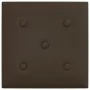Paneles de pared 12 uds cuero sintético marrón 30x30 cm 1,08 m² de vidaXL, Recubrimiento de paredes - Ref: Foro24-343980, Pre...