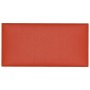 Paneles de pared 12 uds cuero PE rojo 60x30 cm 2,16 m²