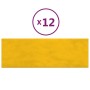 Paneles de pared 12 uds terciopelo amarillo 90x30 cm 3,24 m² de vidaXL, Recubrimiento de paredes - Ref: Foro24-343925, Precio...