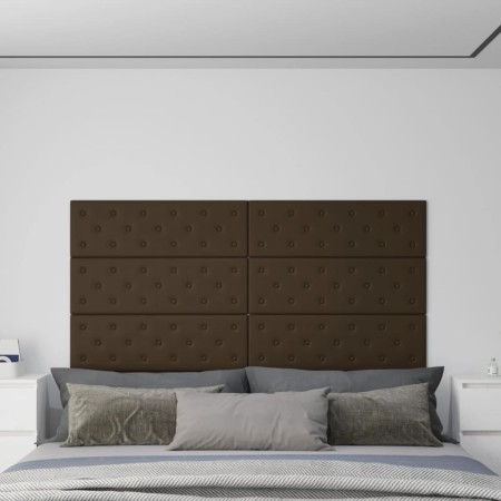 Paneles de pared 12 uds cuero sintético marrón 90x30 cm 3,24 m² by vidaXL, Wall covering - Ref: Foro24-344008, Price: 68,35 €...