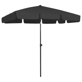 Sombrilla de playa negro 200x125 cm