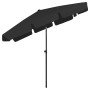 Sombrilla de playa negro 200x125 cm
