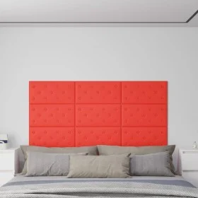 Wandpaneele 12 Stück rotes PE-Leder 60x30 cm 2,16 m² von vidaXL, Wandverkleidung - Ref: Foro24-343990, Preis: 54,34 €, Rabatt: %
