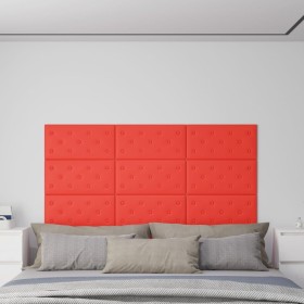 Wandpaneele 12 Stück rotes PE-Leder 60x30 cm 2,16 m² von vidaXL, Wandverkleidung - Ref: Foro24-343990, Preis: 54,81 €, Rabatt: %