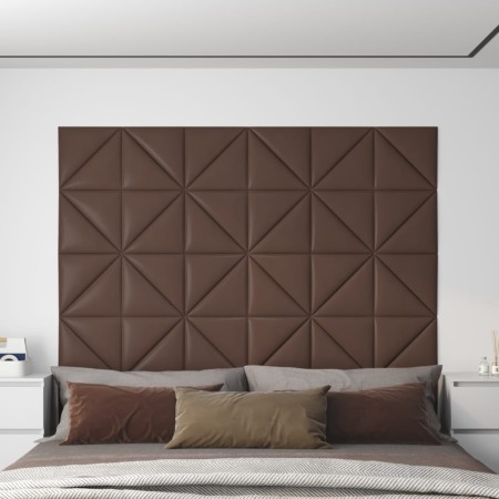 Wandpaneele 12 Stück braunes Kunstleder 30x30 cm 0,54 m² von vidaXL, Wandverkleidung - Ref: Foro24-343945, Preis: 25,24 €, Ra...