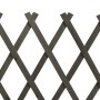 Valla de jardín enrejado madera maciza de abeto gris 120x60 cm